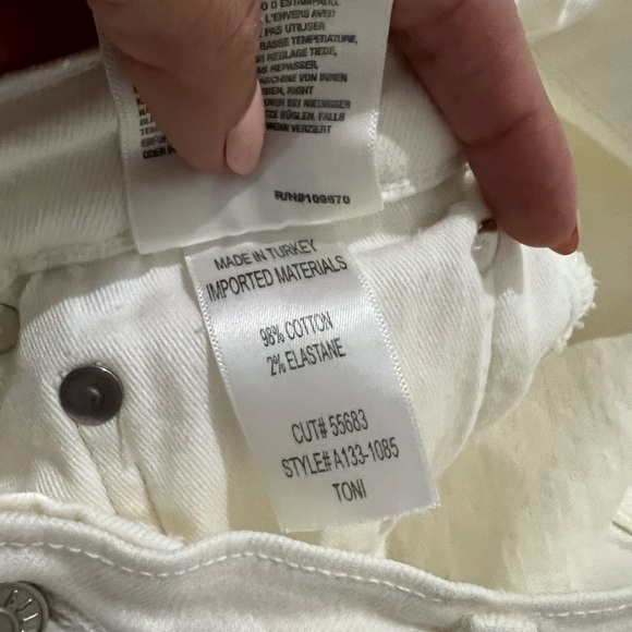 Agolde Toni Mid Rise Straight Jean in Glowed White Size 31 - Picture 5 of 9